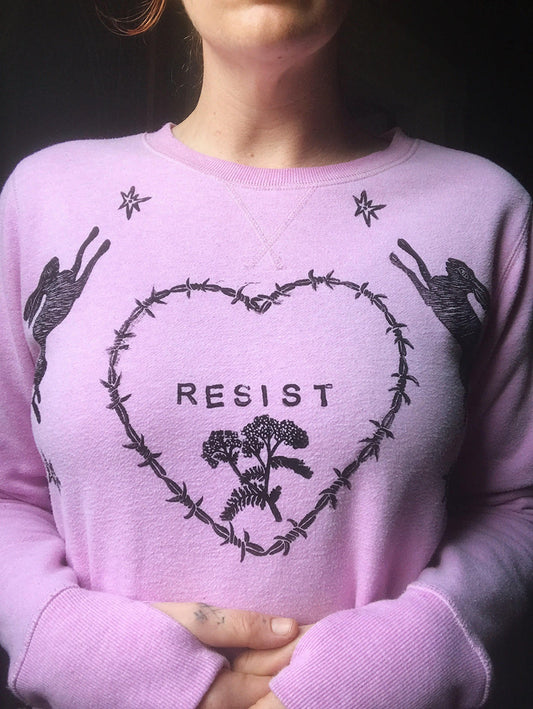 RESIST Block Print Fleece Sweater